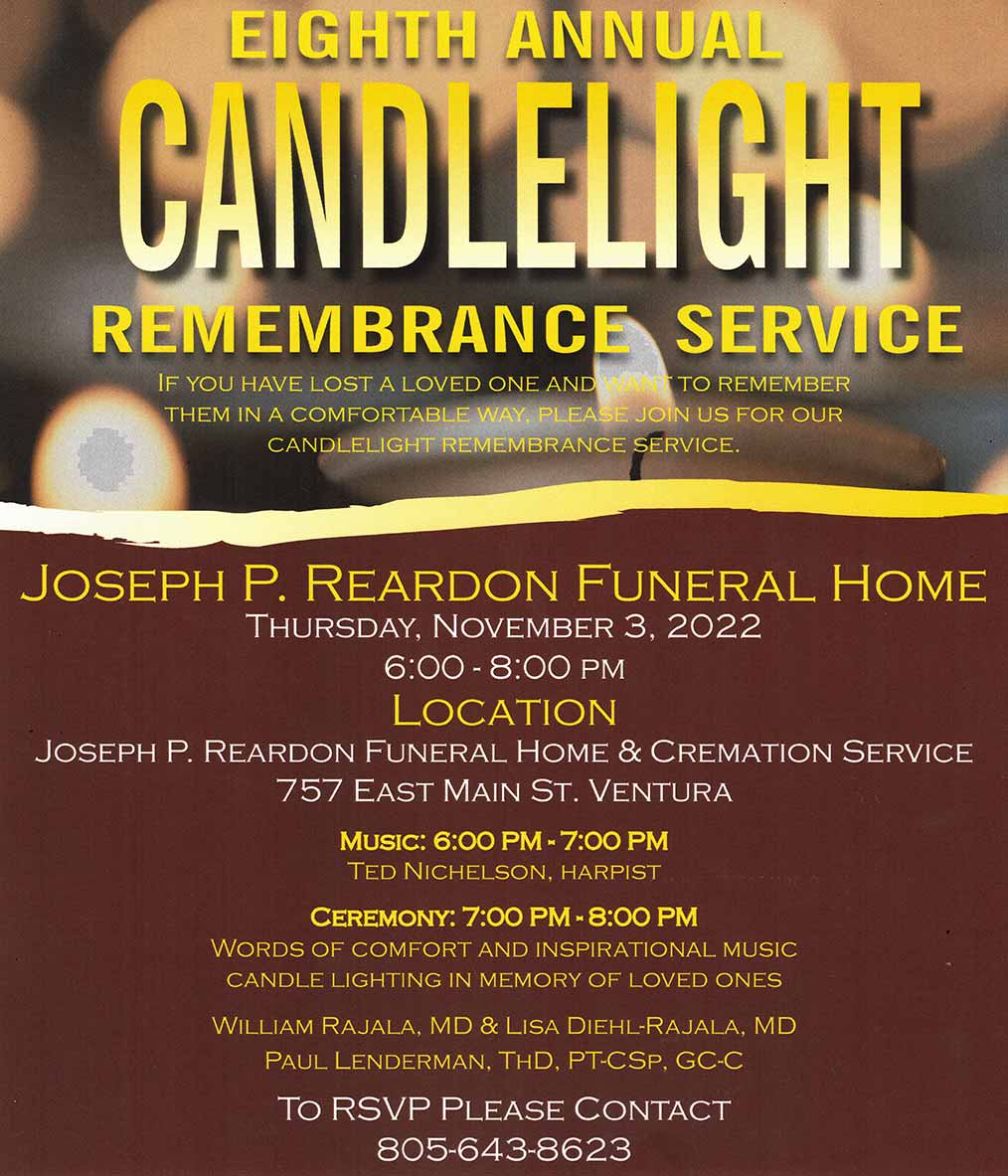 Eighth Annual Candlelight Remembrance Service - Joseph Reardon Funeral Home and Cremation